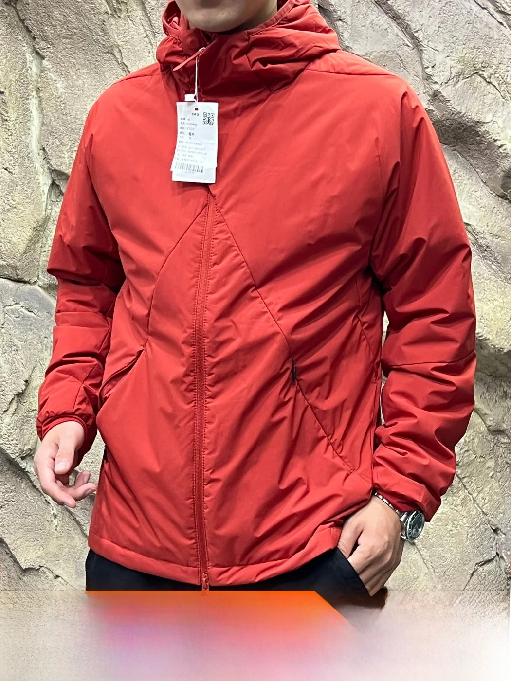 Lightweight Warm Tech Cotton Jacket Men's Autumn Winter Sporty Hooded 3D Tailored Standard Fit Casual Style Polyester Fiber