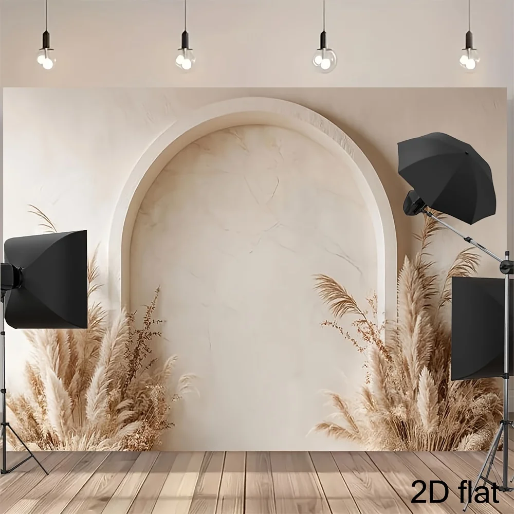 2D plane, 1 person Bohemian background arch photography background - polyester fiber, Christmas background