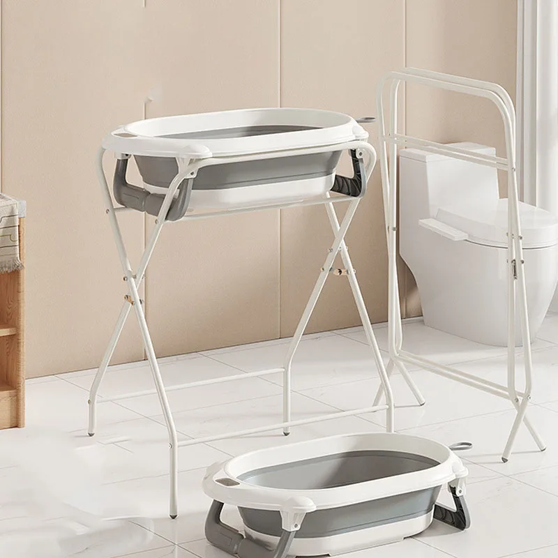 Baby Bath Tub with Stand and Temperature-Sensitive Set Foldable Bath Tub Stand with 50kg Weight Capacity For Baby Bathing