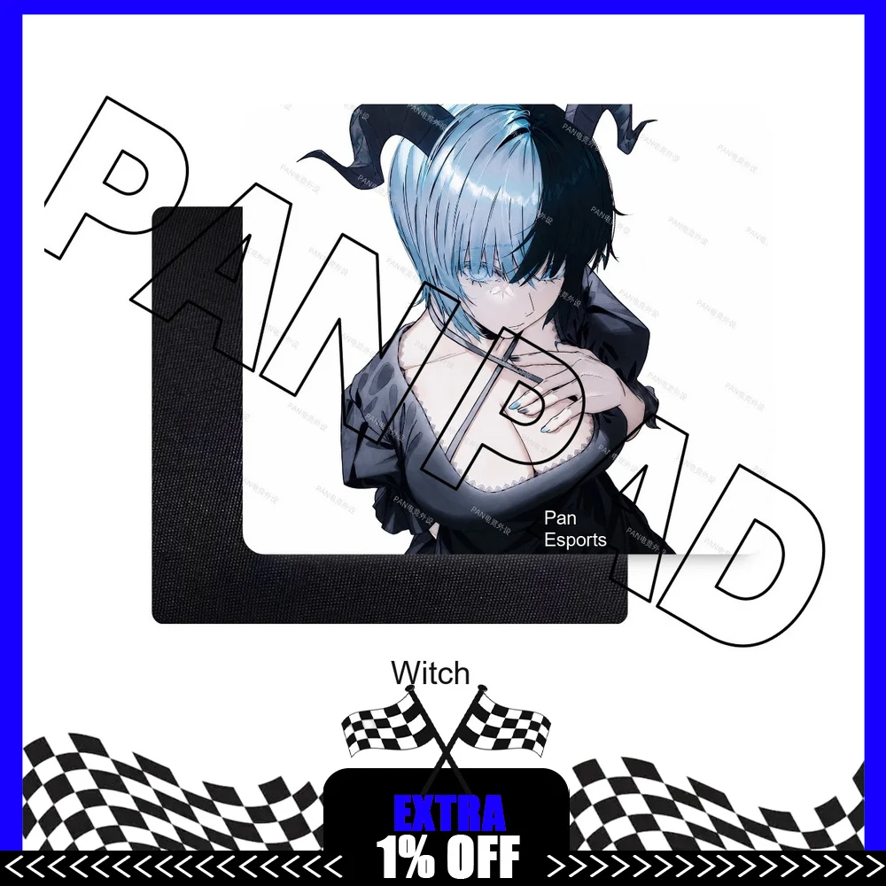 PANPAD Witch Coated Tempered Glass Mouse Pad 490x420mm Large Gaming Desk Mat for FPS Esports Glass MousePad