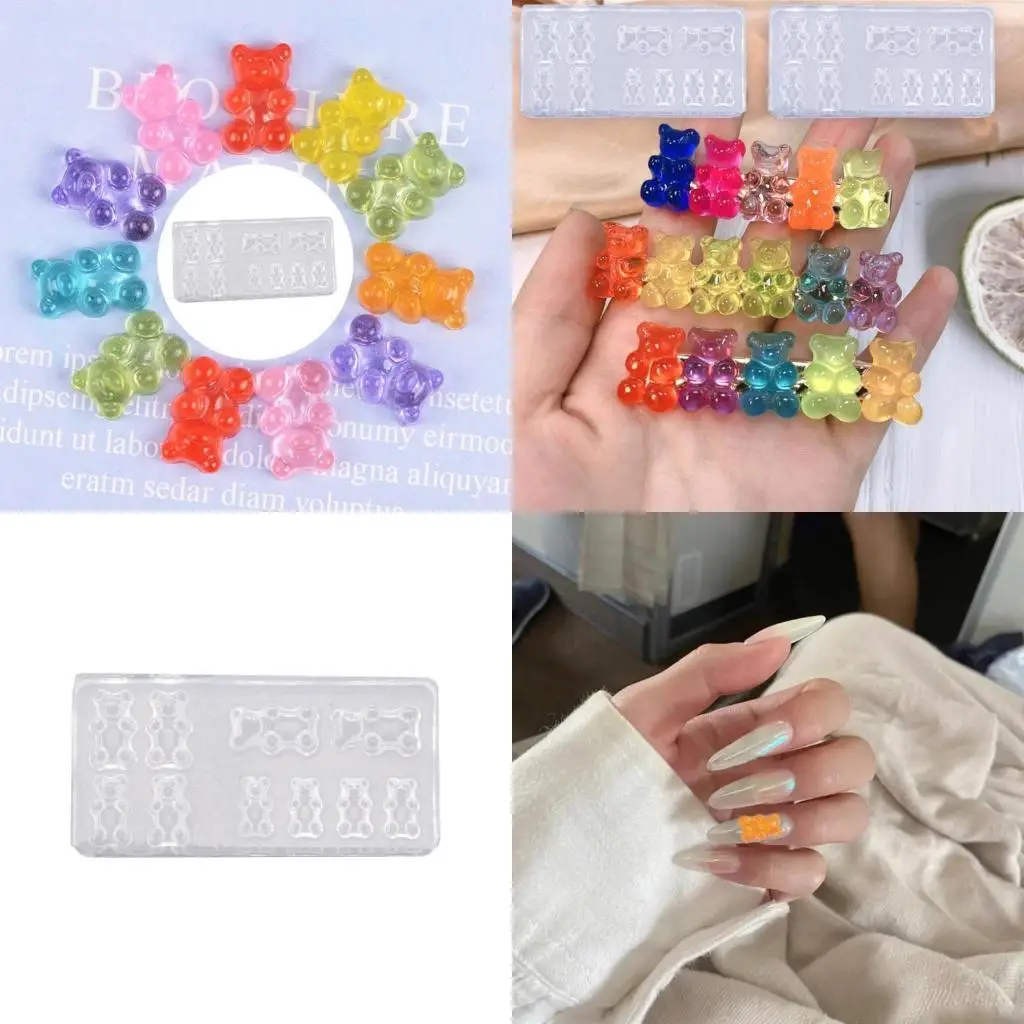 3D Mini Bear Silicone Mold Art Carving Mold Suitable for Diy Art Decoration Supplies Template Tool