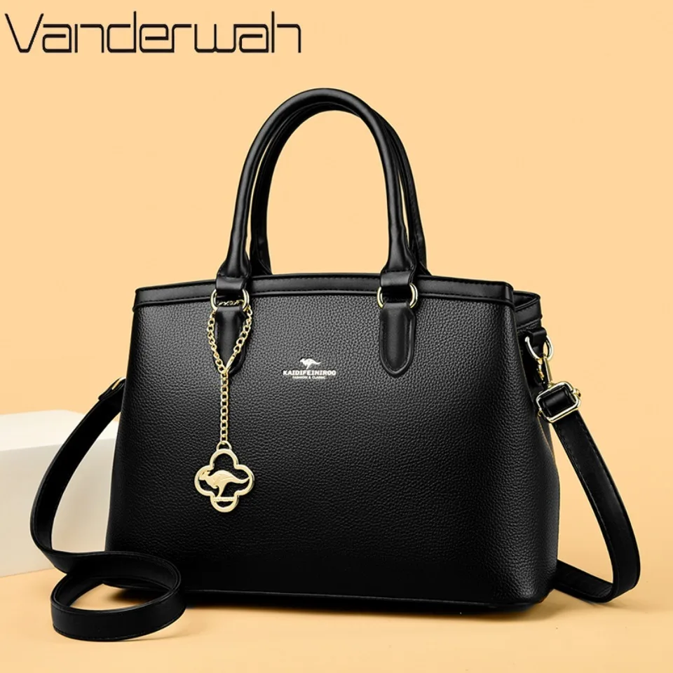 Genuine Brand Luxury Top Quality Soft Leather Handbag for WomenTote Messenger Designer Large Capacity Shoulder Crossbody Bag Sac