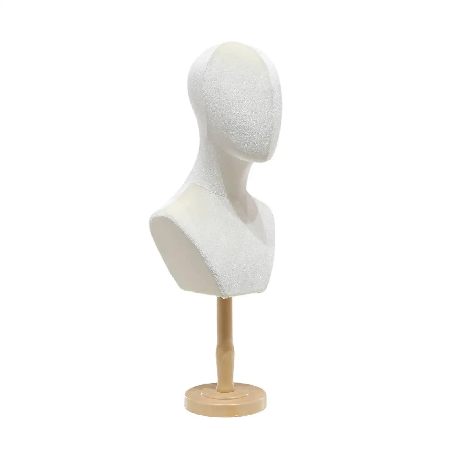 Mannequin Head with Shoulders Freestanding Mannequin Head Stable for Milliners