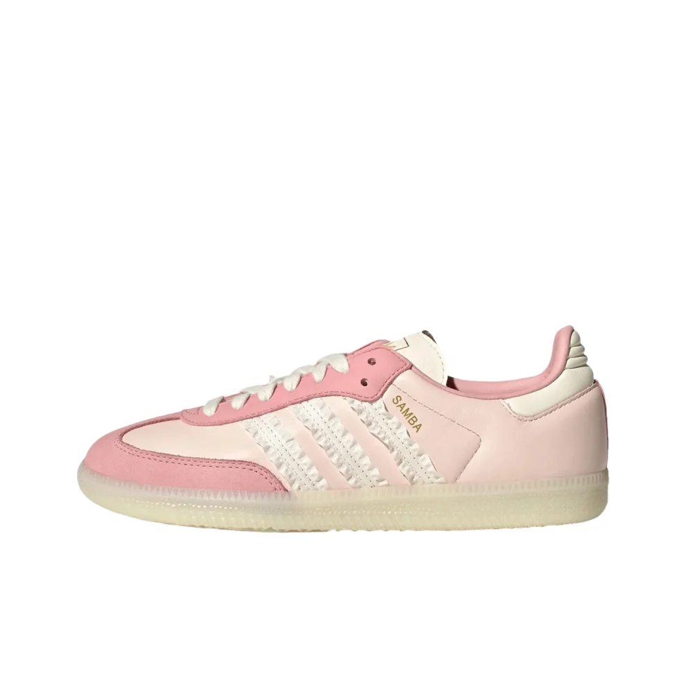 Adidas Originals Samba Leather Low top Skateboard Shoes Women's Pink JR8830