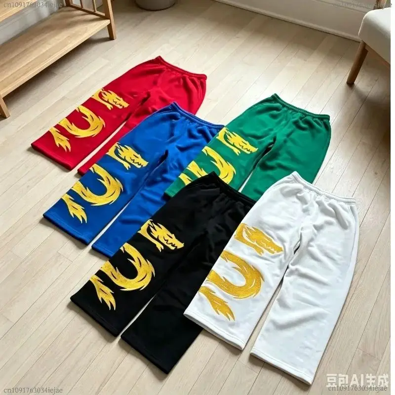 Men's and Women's Y2K New Harajuku Style Five Elements Leisure Jogging Pants  Hip-hop Gothic Joker Pants Autumn Street Wear