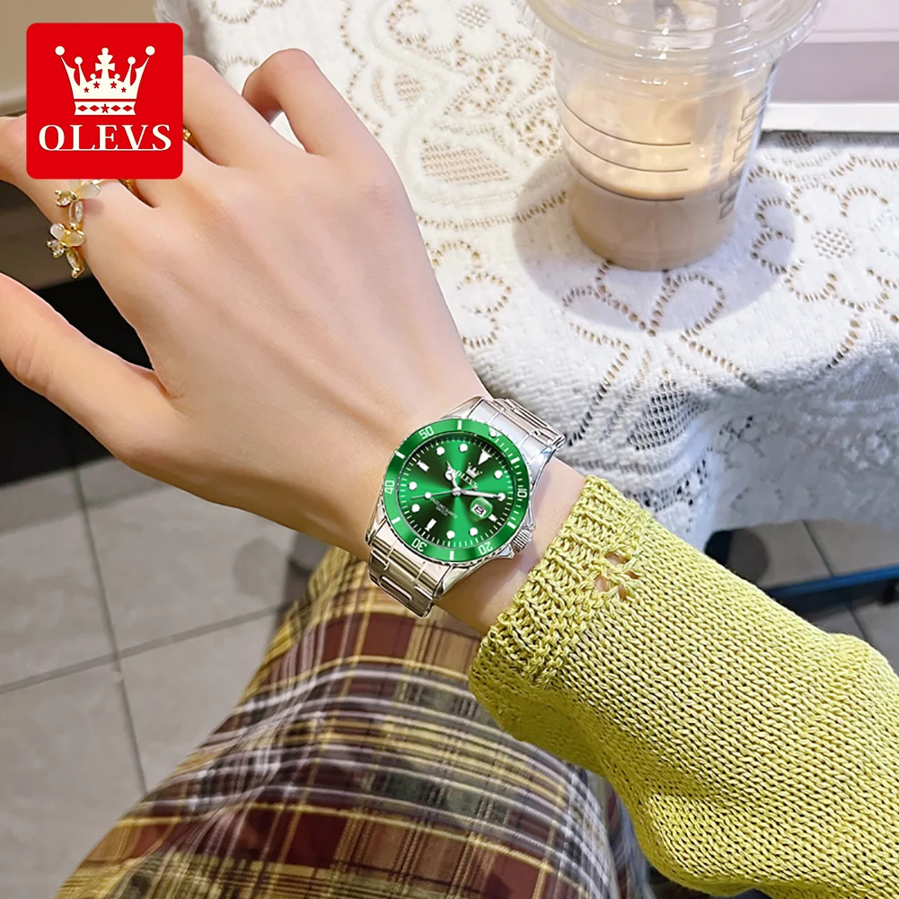 OLEVS Watch Women Luxury Watches for Women Waterproof Fashion Analog Quartz Stainless Steel Luminous Vintage Elegant Watch