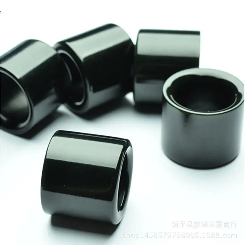 Hotan Black  By Step Thrilling Siye Men'S Jade Ring
