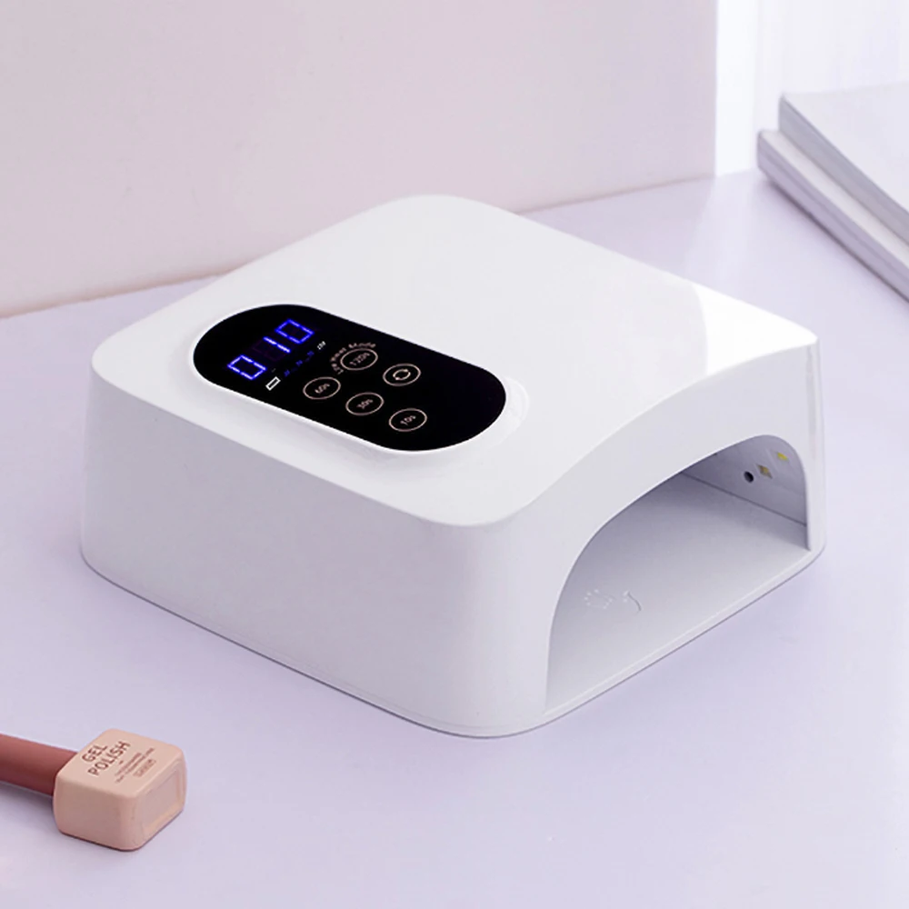 72W UV LED Lamp Rechargeable Nail Dryer Fast Dry LED Nail Drying Lamp Wireless for Curing All Gel Nail Polish Manicure Polish