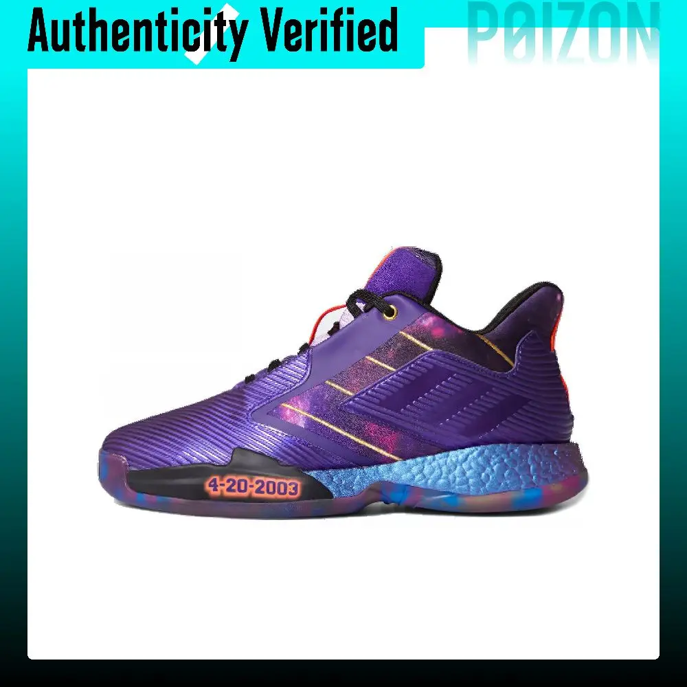 Adidas T Mac Millennium 2 Basketball Shoes Men's Mid-top Purple/Blue FV5589