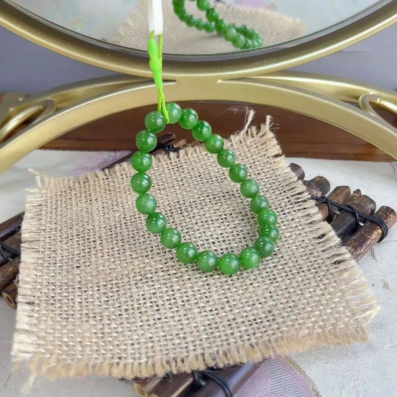 Natural Hetian Bracelet, Light Green Material, Smooth And Delicate Jade Jewelry