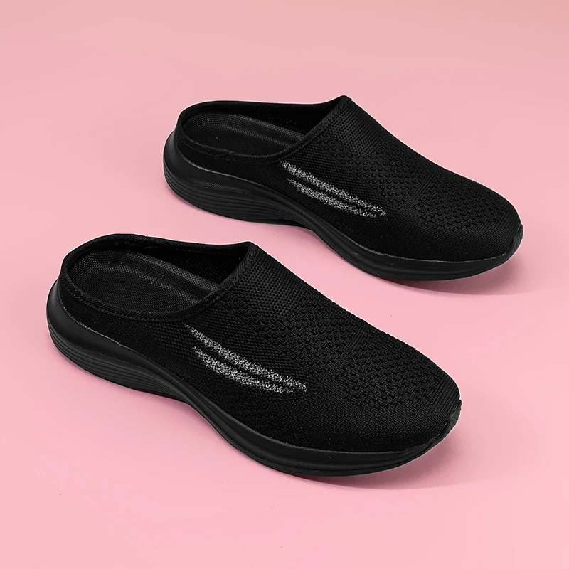 2025 Summer New Breathable Mesh Shoes Outdoor Non Slip Walking Shoes Comfortable Sandals Women's Slippers Casual Fun Shoes