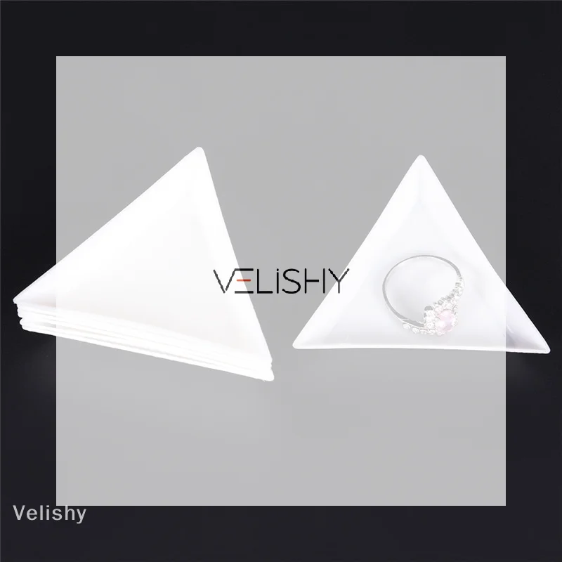Equilateral Triangle Plate For Jewelry Beads Storage Environmental plastic 10pcs