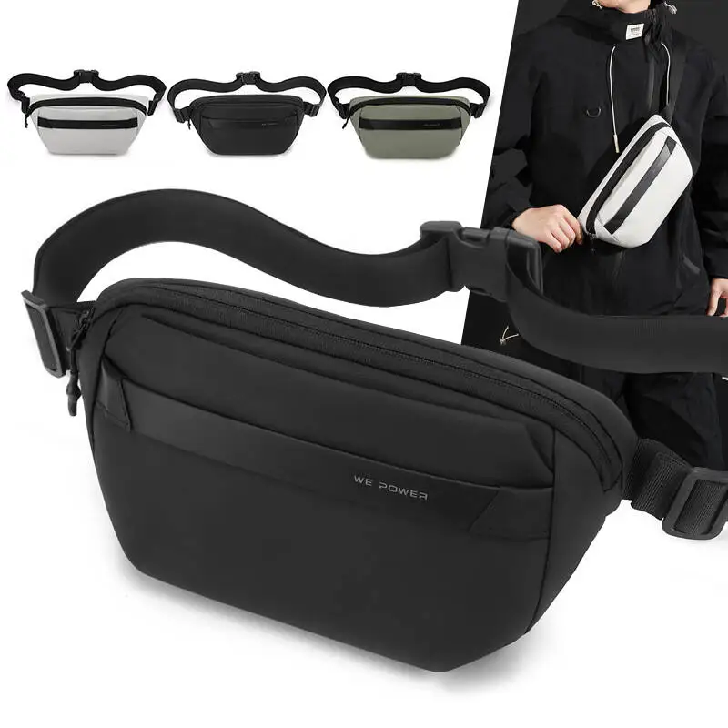 New Trendy Men's Chest Bag Business Leisure Multifunctional Sports Cycling Crossbody Bag Single Shoulder Bag Motorcycle Fishing
