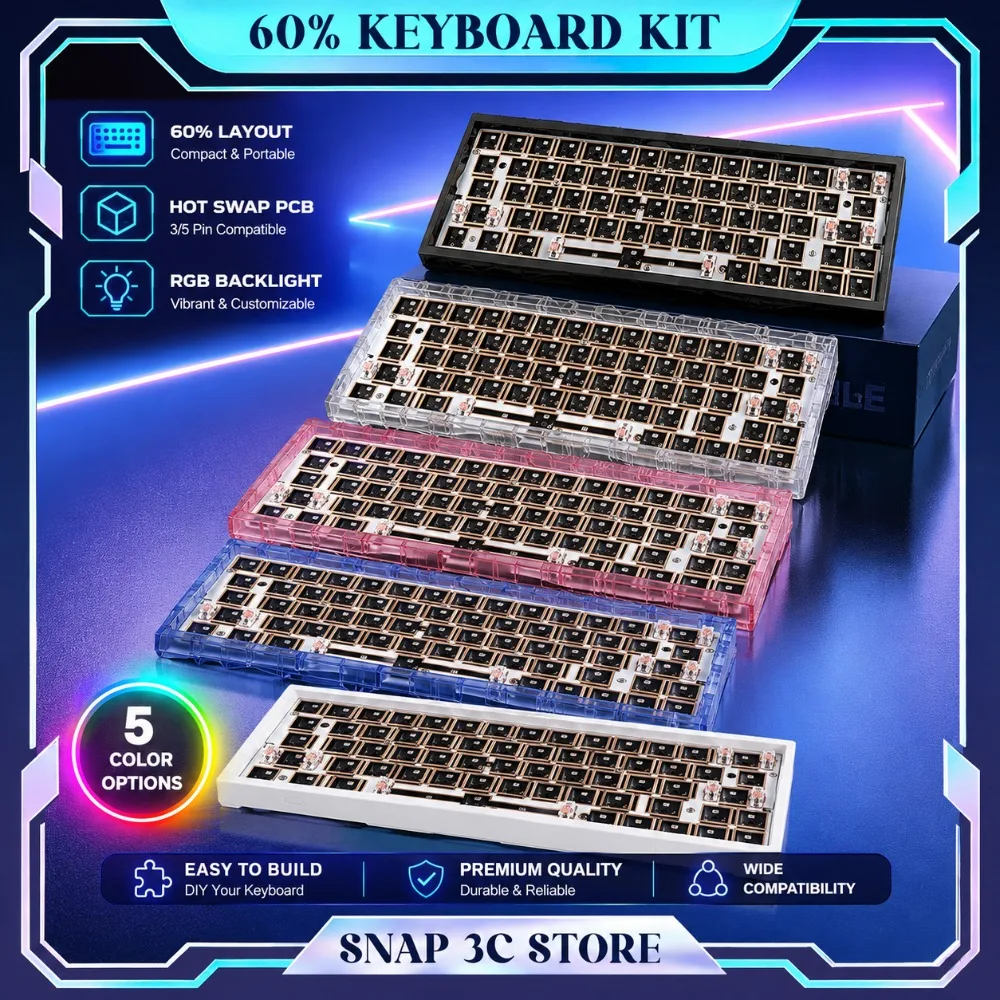 Original Custom 60 Percent Keyboard Kit PCB 63 Key PCBA Compatible with GH60 Case Wooting Analog Modding DIY Circuit Board