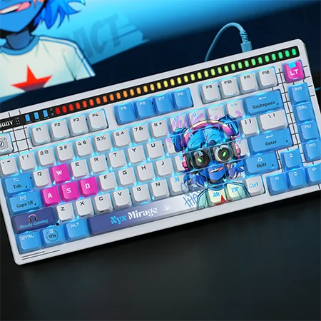 A4Tech Bloody Savage Impact AT75 Wired Mechanical Keyboard Ergonomic Design Hot Swap Noise Reduction Mechanical Gaming Keyboard