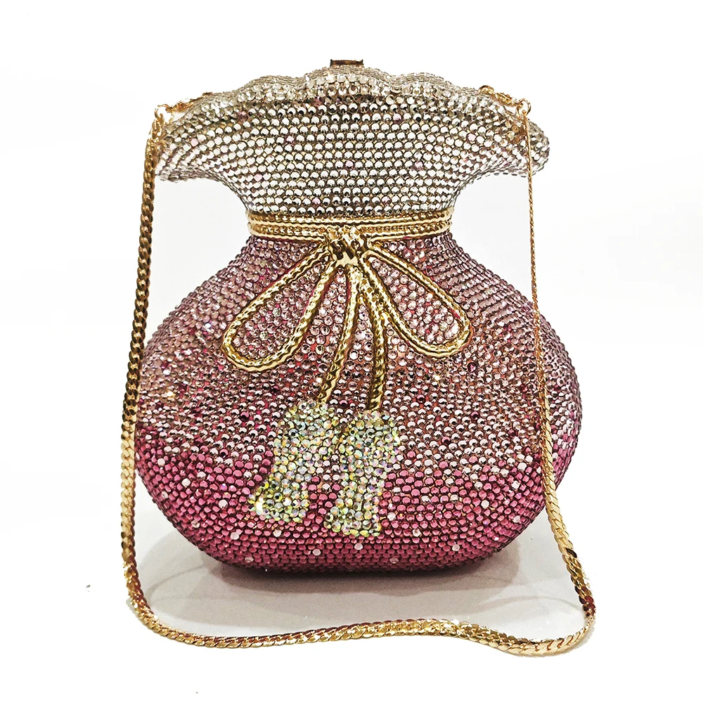 Big Blue/Silver Rhinestone round Crystal Clutch Bag Sparkling Women's Diamond Evening Purse Mini Wedding Party Prom Clutch