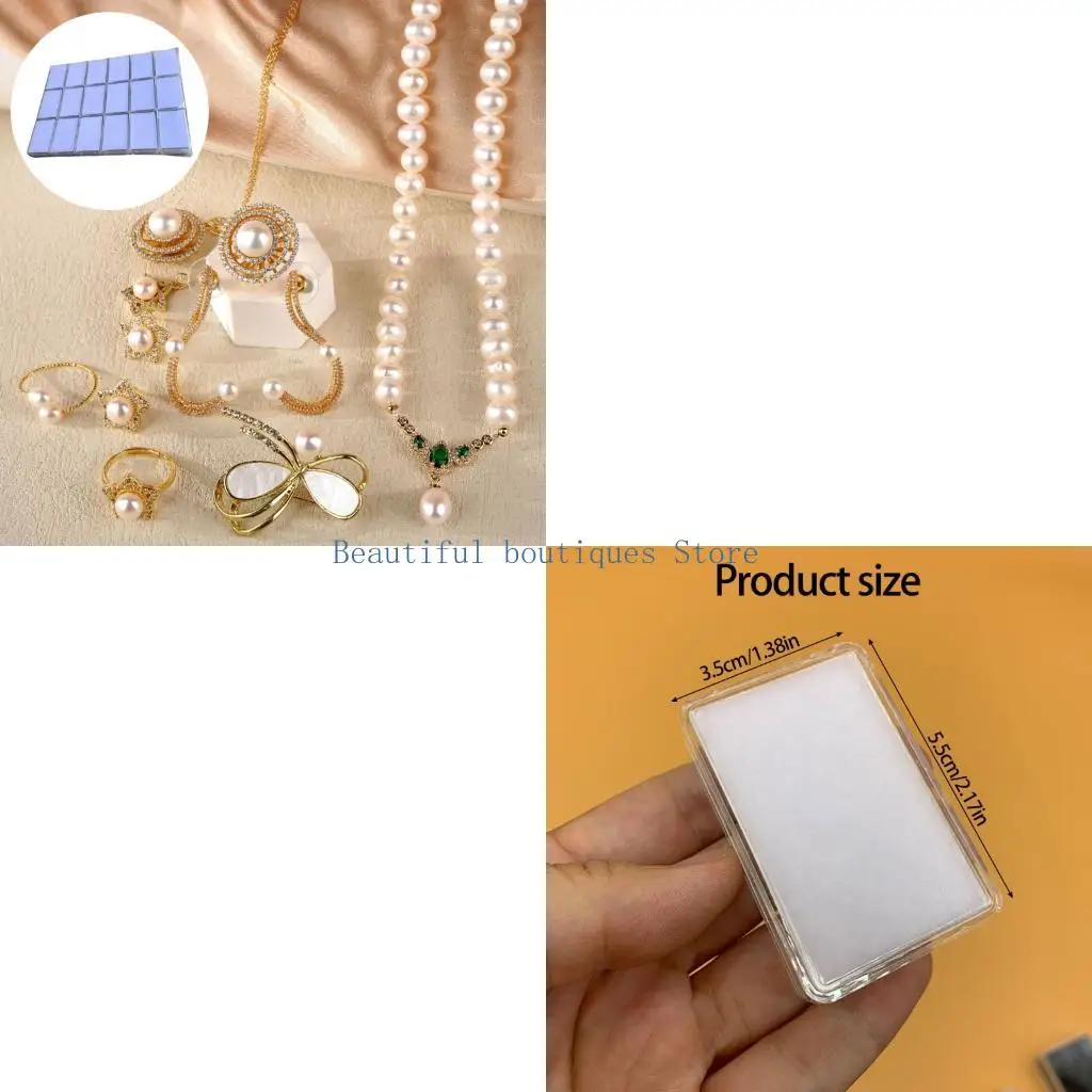 U4LF 18 Clear Acrylic Jewelry Display Containers Organizers Storage Boxes