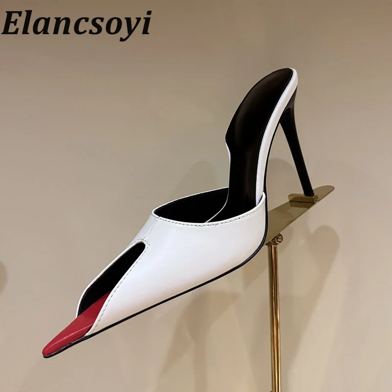 slippers genuine leather pointed high heels fashionable shallow mouth high heels party dresses sandals office commuting shoes