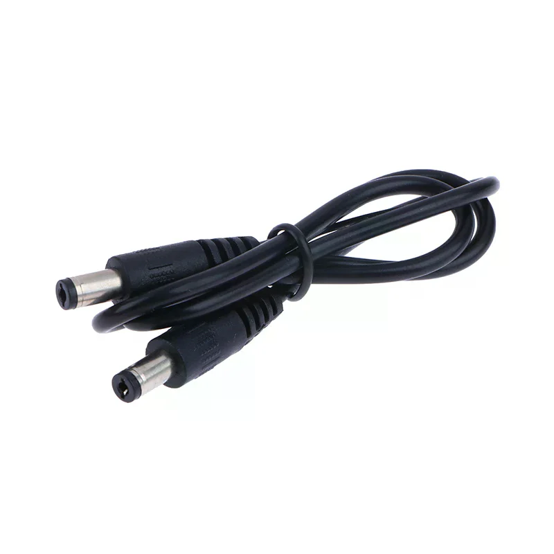 DC Power Plug 5.5 X 2.1mm Male To 5.5 X 2.1mm Male CCTV Adapter Connector Cable 12V 10A Power Extension Cords 0.5m