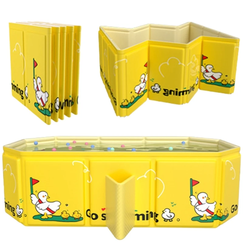J15U Space Saving Foldable Baby Bathtub With Foldable Structure Quick Drainage Feature for Infants to Toddler