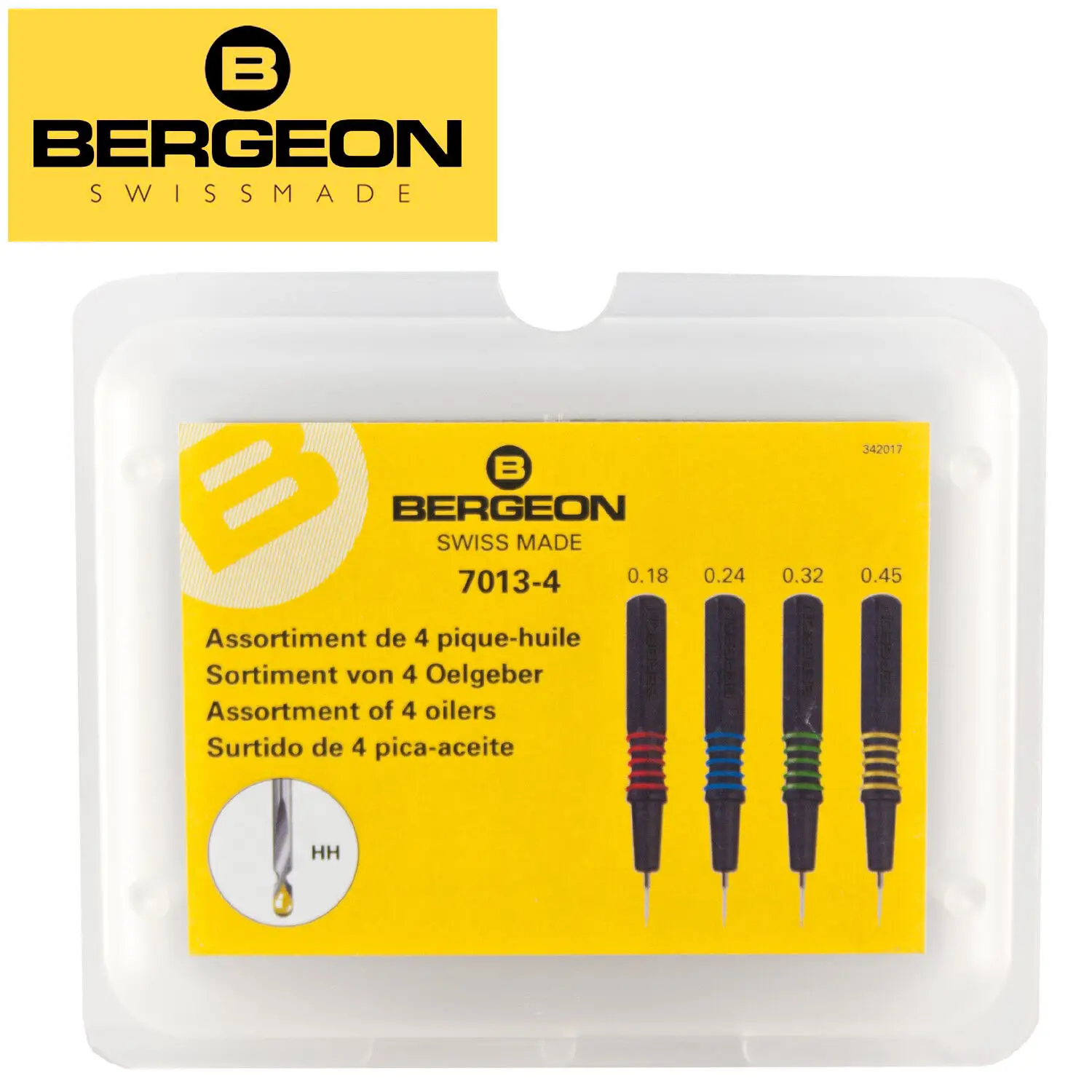 Bergeon 7013-4 Set of 4 High Precision Watch Oilers Watchmakers Haute