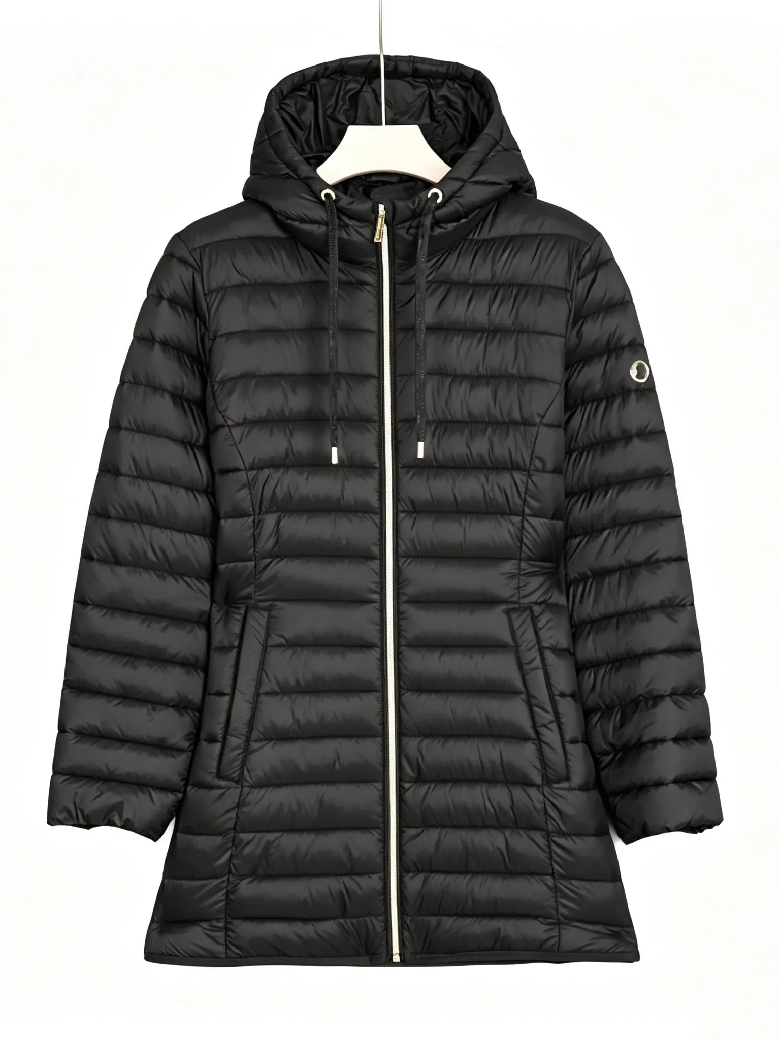 Women's Autumn Winter Hooded Cotton Jacket Lightweight Warm Zipper Coat Medium Length Casual Style Commute Friendly