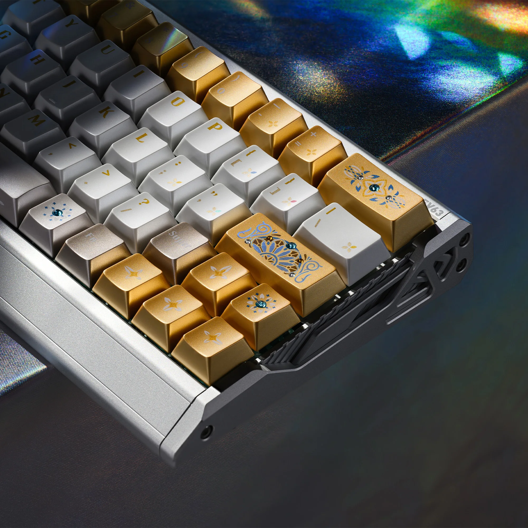 XVX Stained Glass Keycap Cherry Profile PBT+PC 181-Key Pearl Finishes Prismatic Detail Coustom Keycap Set