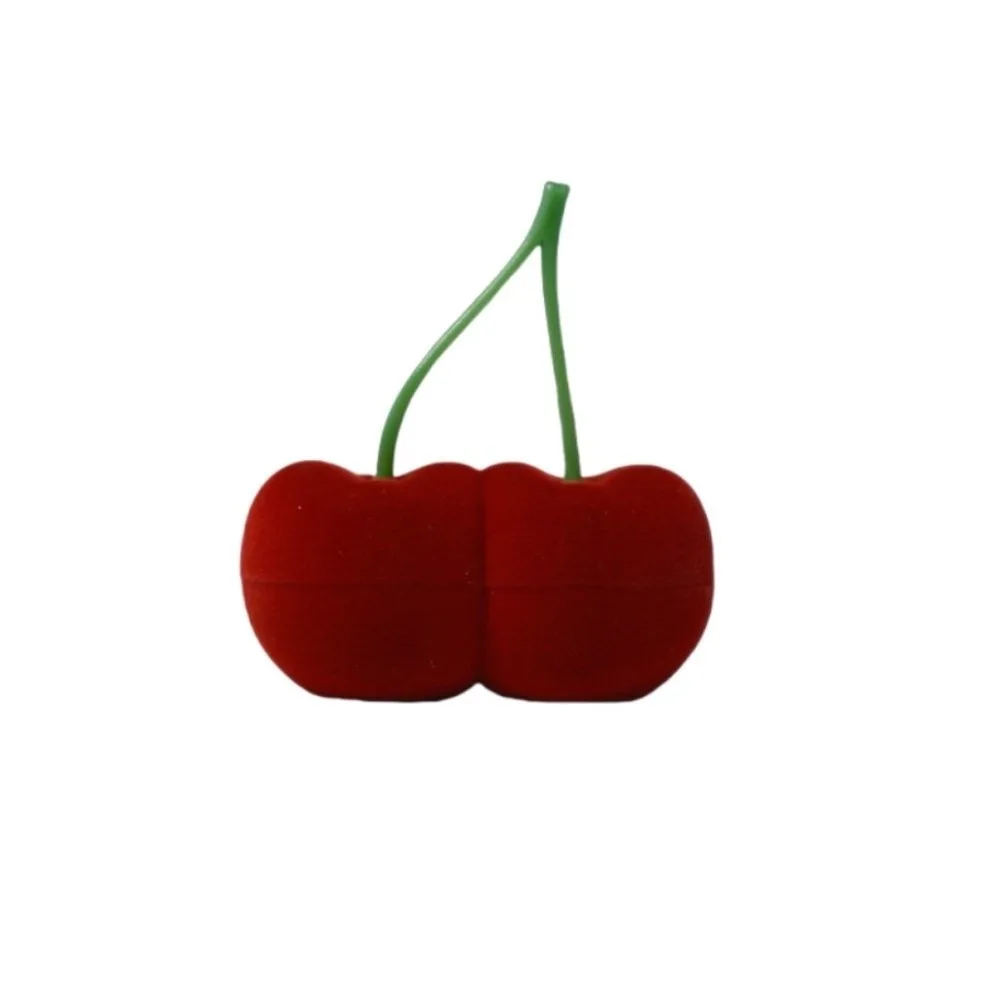 Storage Anti-collision Cherry Necklace Organizer Grape Strawberry Fruit Ring Box Pineapple Orange Flocked Jewelry Box Propose