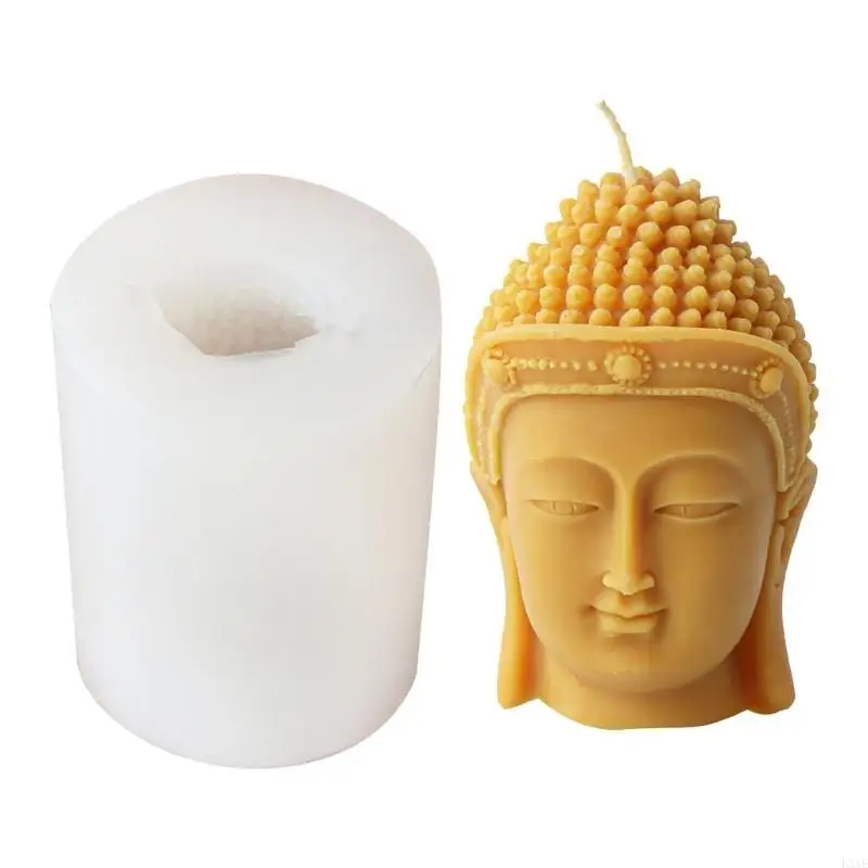 Flexible Silicone Buddhas Statue Mould Handmade and Soaps Buddhas Head Molding Silicone for Cake Making