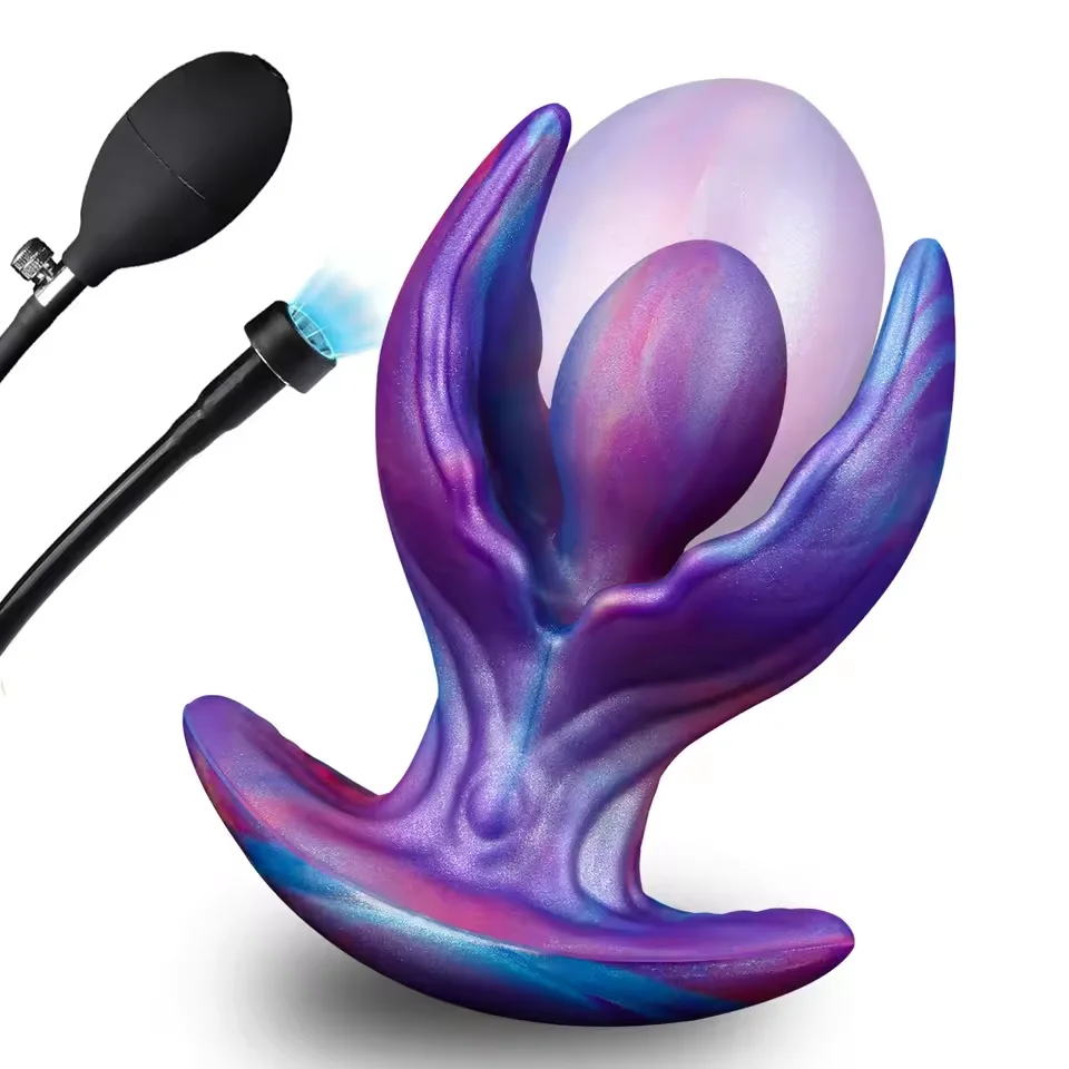 New Retractable Anal Plug Magnetic Inflatable Dildo Vaginal Anal Dilator Penis Adjustable Size Dildo Couple Masturbator Sex Toys