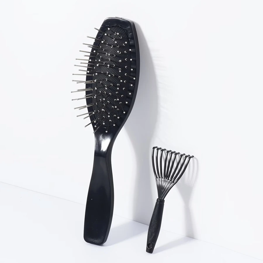 2pcs Wig Comb Cleaning Claw Set, Sliding Deburring Brush, Suitable for All Hair Types