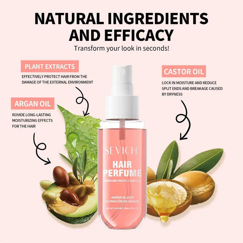 Hair Essential Oil Beauty Hair Care Hair Perfume for Women Moisturing Brightrning Softening Hairs Nourish Hair Care Oil 80ml