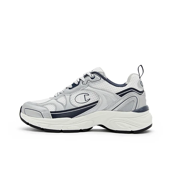 Champion Slip Resistant Running Shoes Unisex Silver White U4AFCRU08B8