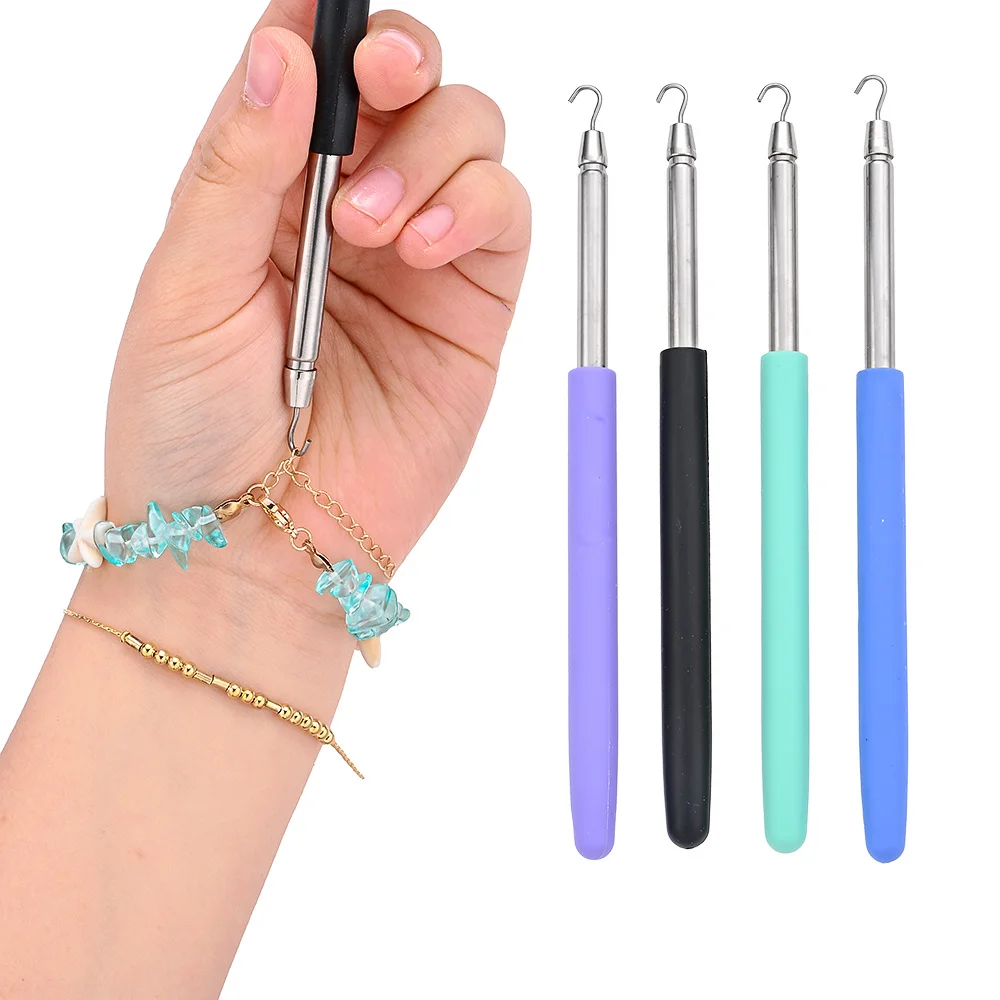 5pcs random color bracelet assistive tool, easy to wear bracelet assistant, wearing assistive device, lightweight and durable
