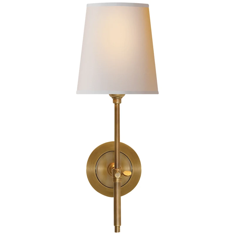 All Copper Cloth Cover Wall Lamp Nordic Restaurant Bedroom wall light Room Villa Luxury Modern Simple Fashion Bedroom Decor