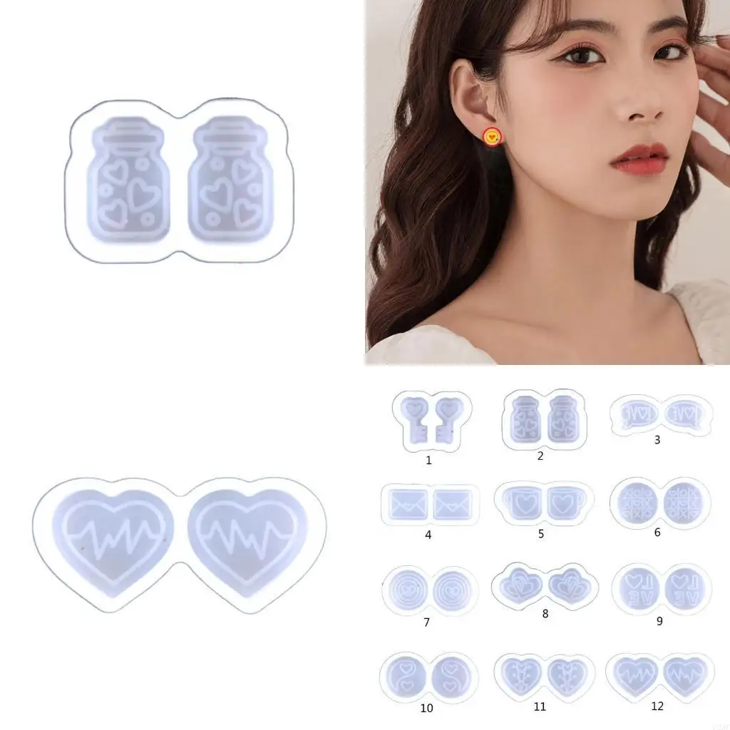   Personalize Earring Craft Silicone Mould Set Accessory for Artistic Designs
