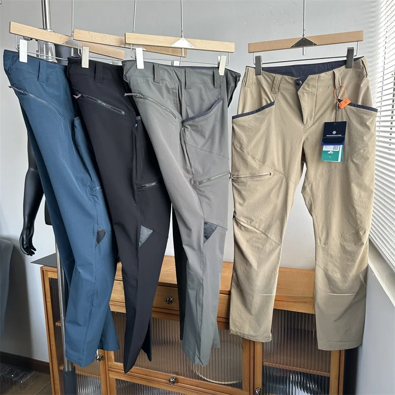 Men's Outdoor Casual Pants Quick Dry 3D Tailoring Single Direction Moisture Management Soft  Long Trousers Youthful Vita...