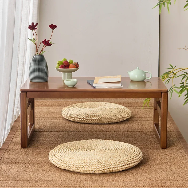 Foldable Bamboo Tea Table for Living Room Floor-standing Low Tables Minimalist Compact Tatami Coffee Table Bed Laptop Desk
