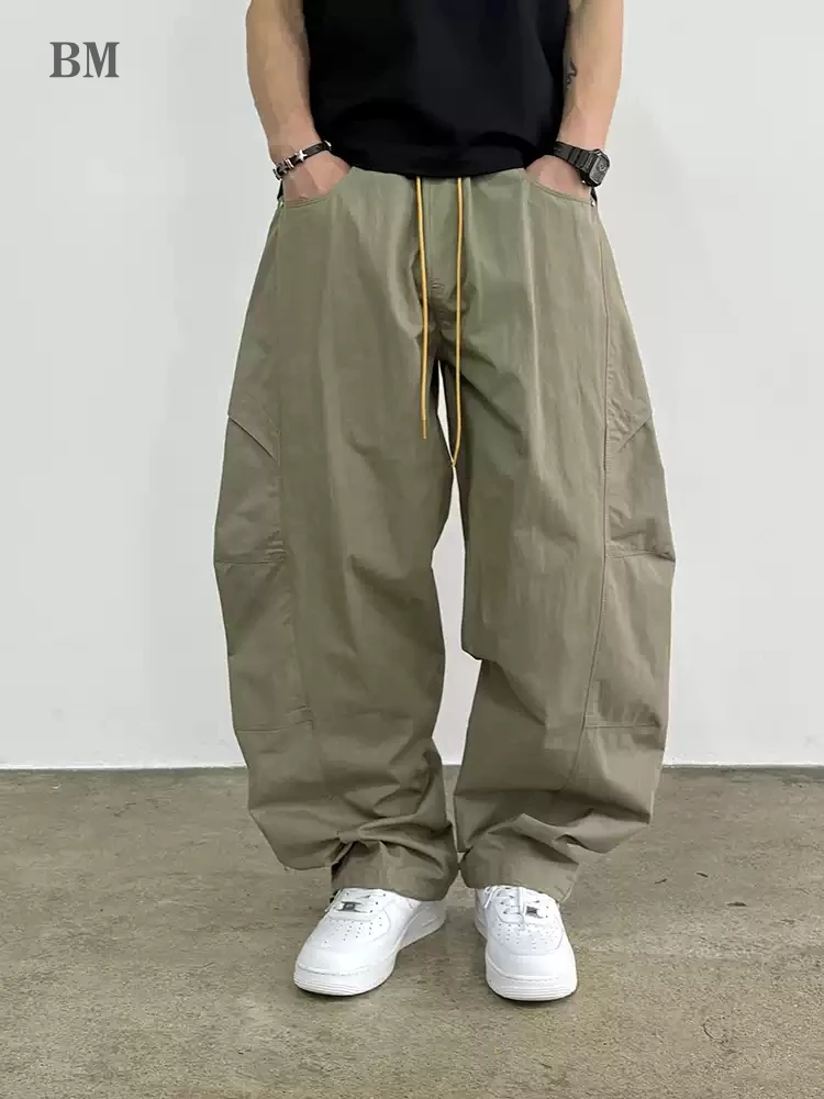 Mens Cargo Jogger Pants American Outdoor Multi Pocket Loose Baggy Lightweight Casual Trendy Fashion Hiking Streetwear Pants
