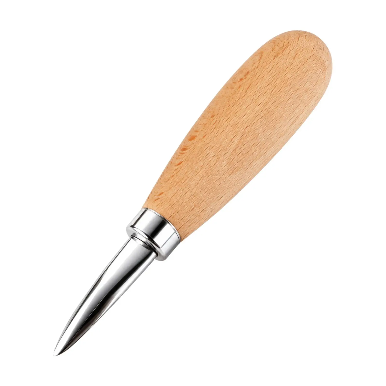 Precision Jewelry Polishing Scraper Hand Tool Stainless Steel Curved Blade Wooden Handle for Bracelet Crafting Finish