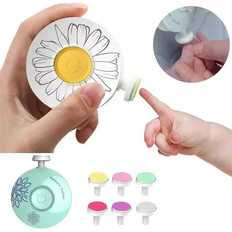 1/2sets Baby Electric Nail Clippers, Children's Nail Polishing Tools, Baby Manicure Scissors, Baby Hygiene Kits, Newborn Nail