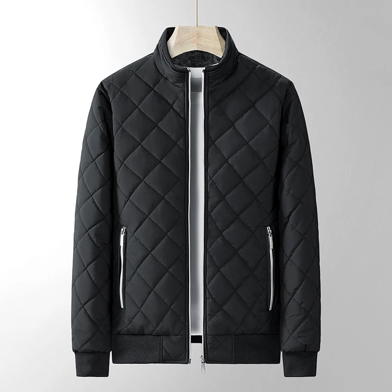 Winter New Men Outdoor Fabric Windproof Breathable Thick Padded Jacket Comfortable Versatile Windproof Warm Parker Cotton Jacket