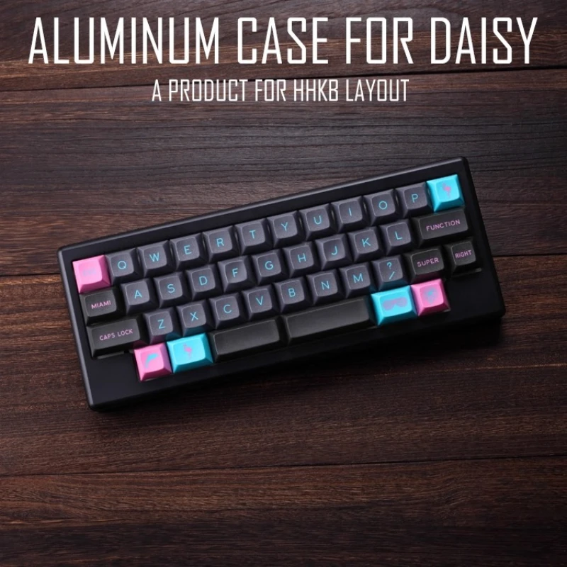 Daisy 40% Hhkb Mechanical Keyboard Customized Upper Cover Anodized Aluminum Shell Titanium Ash Rotating Support Foot Accessories