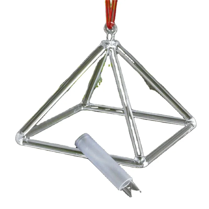 Customized 3\"-18\" Clear Quartz Crystal Singing Pyramid Sound Therapy Yoga Tool for Meditation and Healing