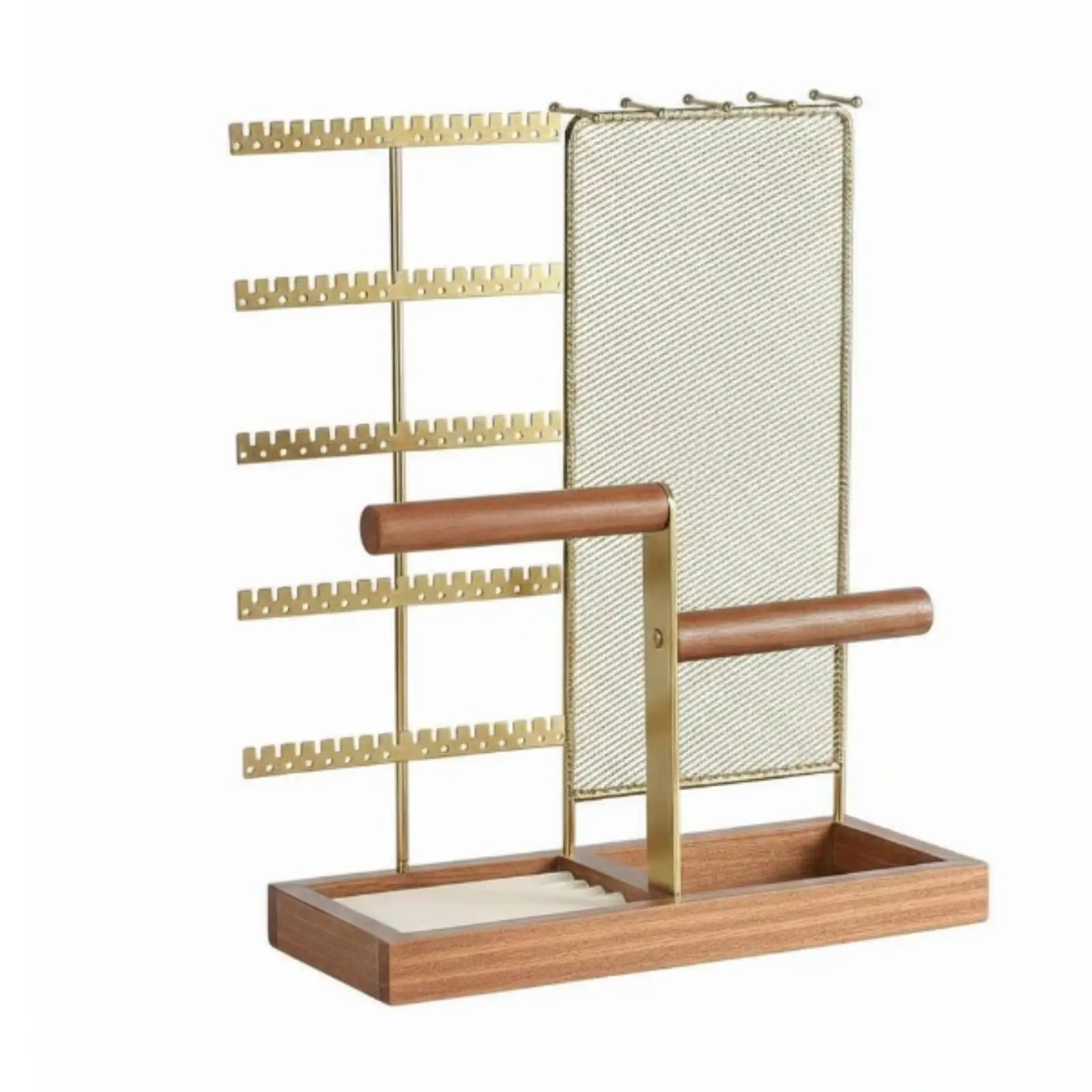 Jewelry Organizer Storage Rack Display Stand with Hooks for Home Vanity Dresser Necklace Earrings Rings
