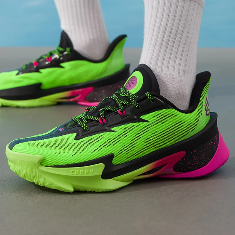 Under Armour Men's and Women's Shoes Original Breathable Practical Training Wear-Resistant New Outdoor Sports Training Basketball Shoes 3027983-390-2