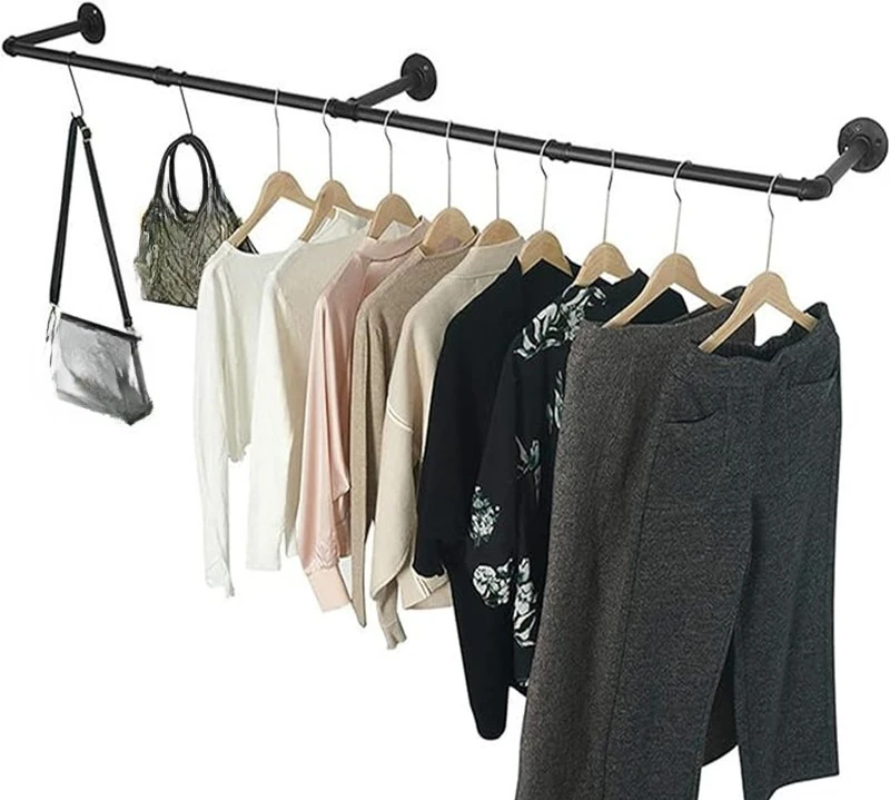 Display rack, wall, coat rack, clothing storage, finishing and hanging