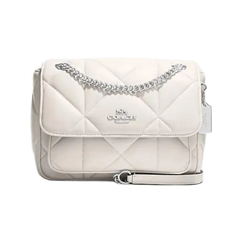 COACH Klare Sheepskin With Cow Leather Cloud Bag, Shoulder Bag, Crossbody Bag Medium Women's White CJ611-SVHA