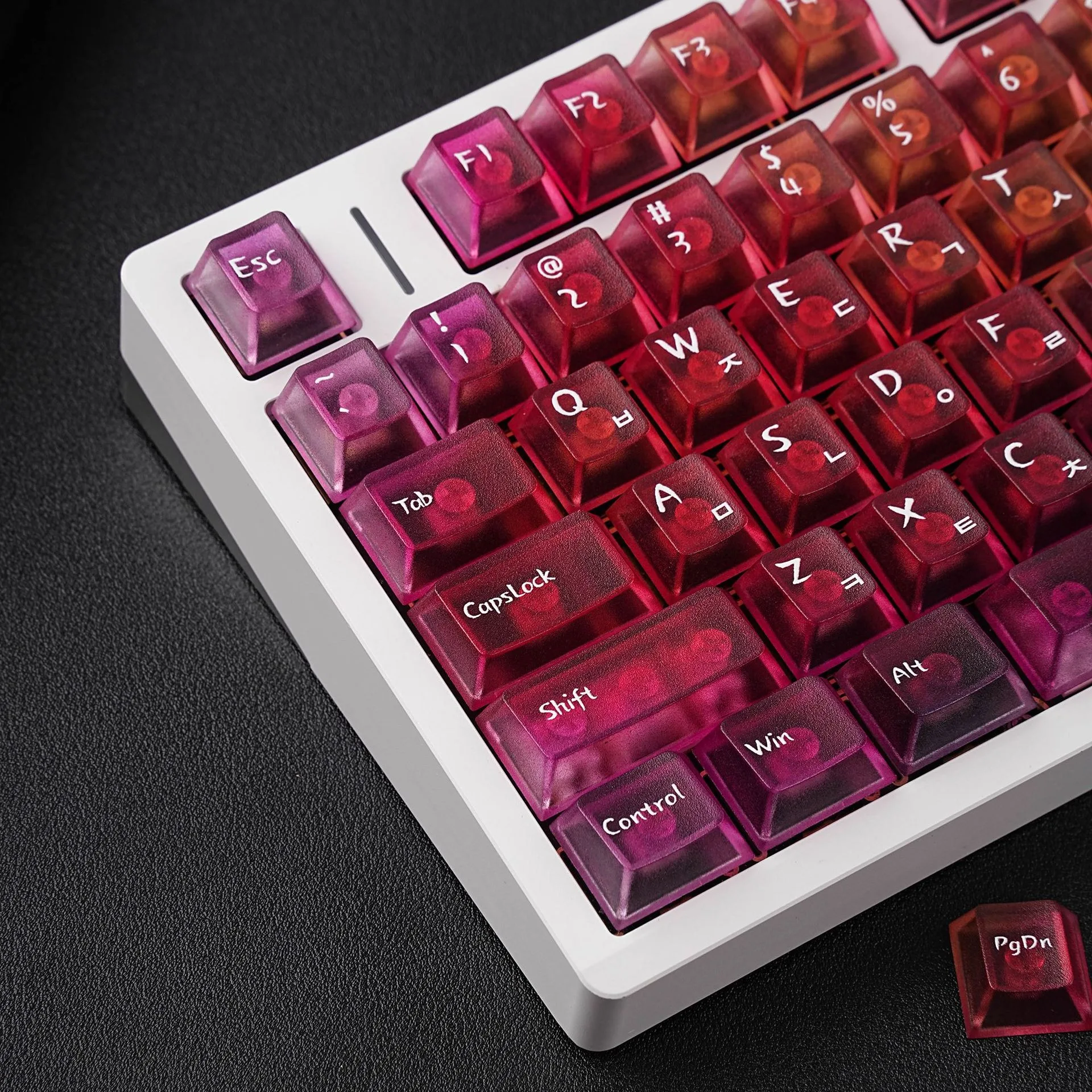 Gradient Transparent Korean keycaps Cherry Profile Mechanical Keyboard Keycap Gaming Keyboard backlight RGB Key Caps Fit custom