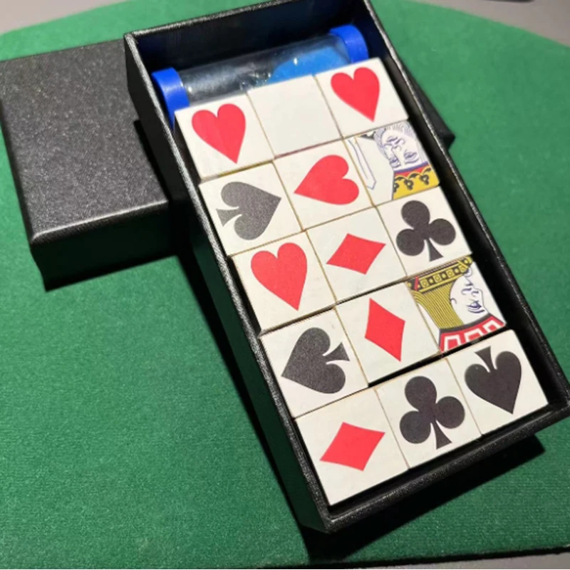 Cube's Card by Tommy Wonder Magic Tricks Assemble Cubes and Selected Card Appearing Magia Close-up Illusions Gimmick Mental Prop
